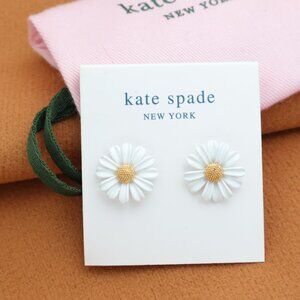 Kate Spade | Into The Bloom - Gold White Stud Earrings
